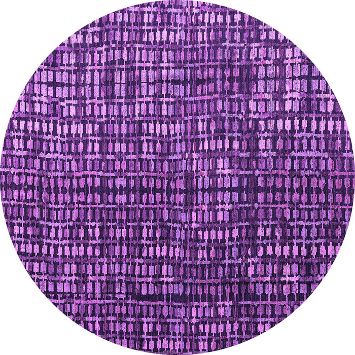 Round Abstract Purple Modern Rug, abs4926pur