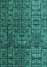 Abstract Turquoise Modern Rug, abs4926turq