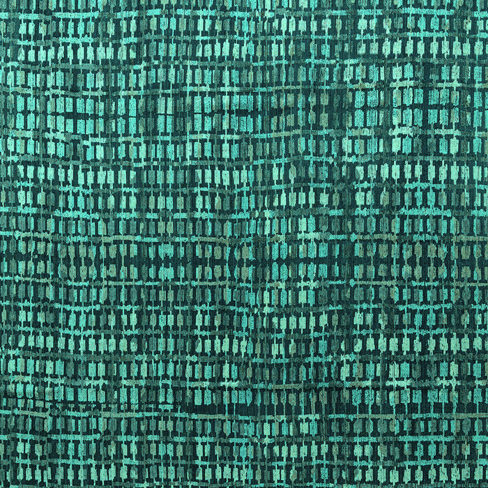 Square Machine Washable Abstract Turquoise Modern Area Rugs, wshabs4926turq