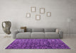 Machine Washable Abstract Purple Modern Area Rugs in a Living Room, wshabs4926pur