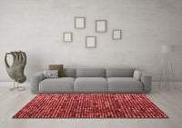 Machine Washable Abstract Red Modern Rug, wshabs4926red