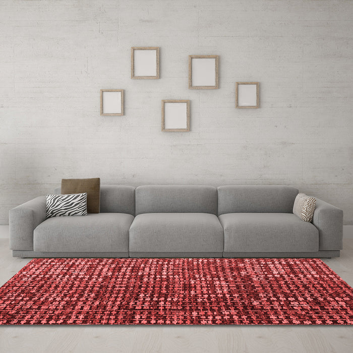 Modern Red Washable Rugs
