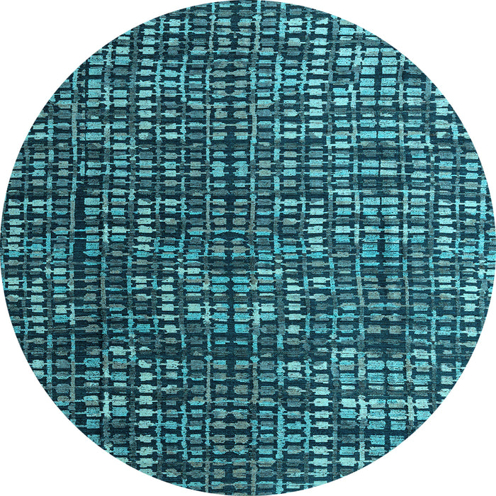 Round Machine Washable Abstract Light Blue Modern Rug, wshabs4926lblu