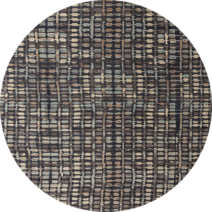 Round Abstract Pink Modern Rug, abs4926