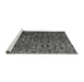 Sideview of Machine Washable Abstract Gray Modern Rug, wshabs4926gry