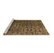 Sideview of Machine Washable Abstract Brown Modern Rug, wshabs4926brn