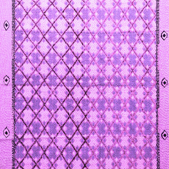 Square Machine Washable Abstract Purple Modern Area Rugs, wshabs4927pur