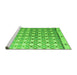 Sideview of Machine Washable Abstract Green Modern Area Rugs, wshabs4927grn