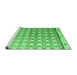 Sideview of Machine Washable Abstract Emerald Green Modern Area Rugs, wshabs4927emgrn