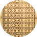 Round Machine Washable Abstract Brown Modern Rug, wshabs4927brn