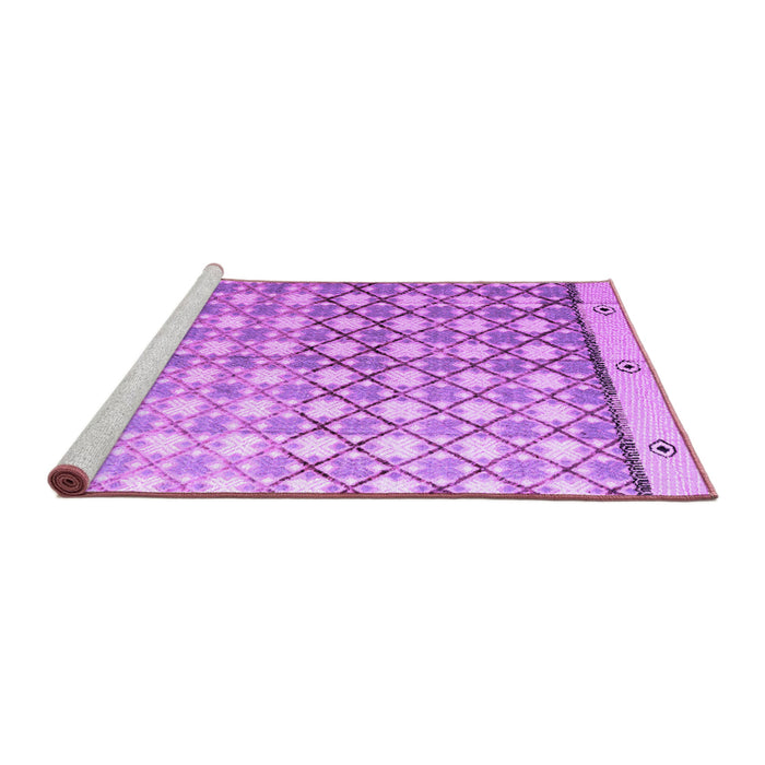 Sideview of Machine Washable Abstract Purple Modern Area Rugs, wshabs4927pur