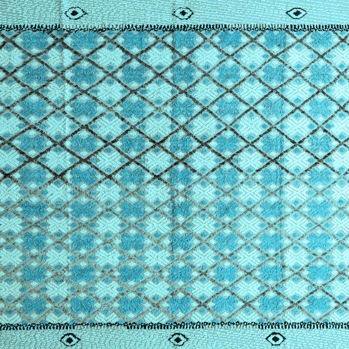 Square Abstract Light Blue Modern Rug, abs4927lblu