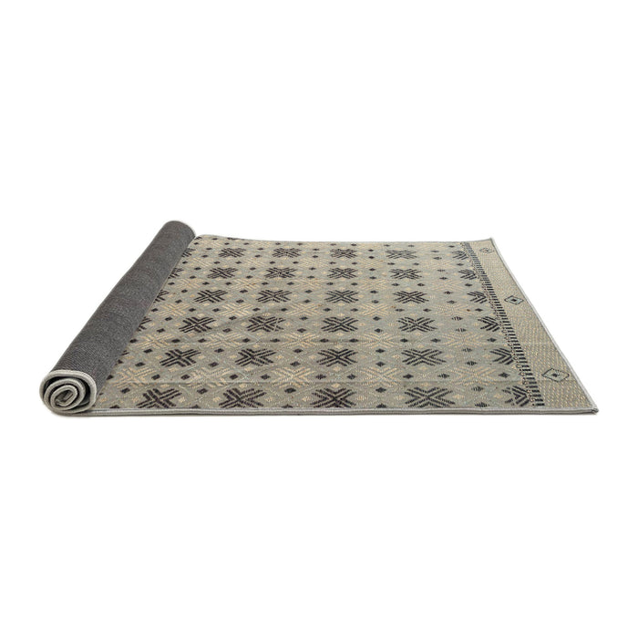Sideview of Abstract Tan Brown Modern Rug, abs4928