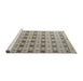 Sideview of Machine Washable Abstract Tan Brown Rug, wshabs4928