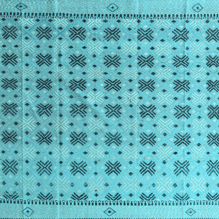 Square Abstract Light Blue Modern Rug, abs4928lblu