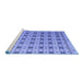 Sideview of Machine Washable Abstract Blue Modern Rug, wshabs4928blu