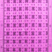 Square Machine Washable Abstract Pink Modern Rug, wshabs4928pnk