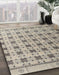 Abstract Tan Brown Modern Rug in Family Room, abs4928