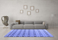 Machine Washable Abstract Blue Modern Rug, wshabs4928blu