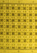 Machine Washable Abstract Yellow Modern Rug, wshabs4928yw