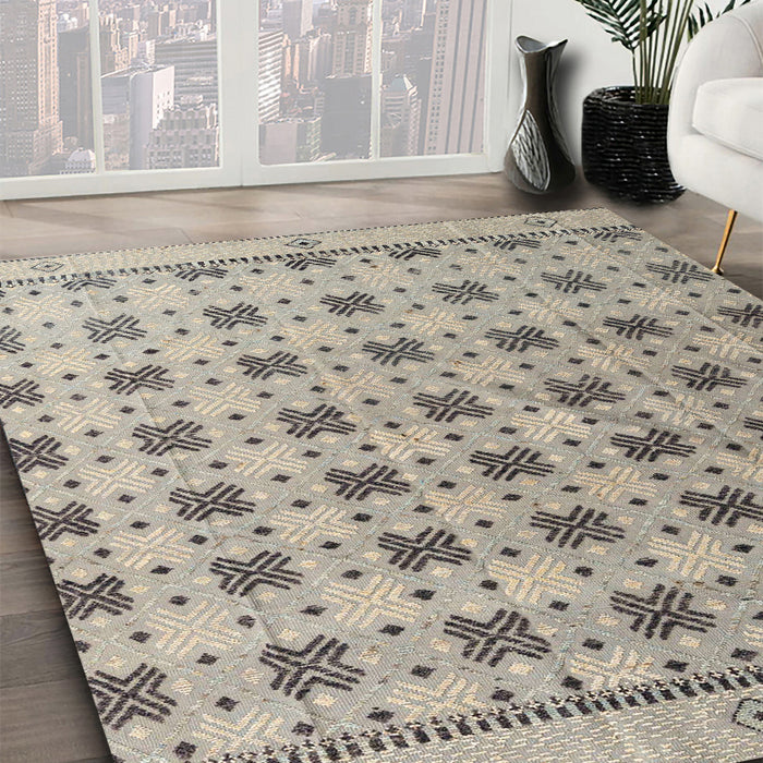 Machine Washable Abstract Tan Brown Rug in a Family Room, wshabs4928