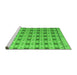 Sideview of Machine Washable Abstract Green Modern Area Rugs, wshabs4928grn