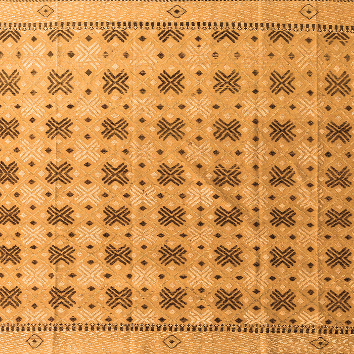 Square Abstract Orange Modern Rug, abs4928org