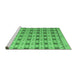 Sideview of Machine Washable Abstract Emerald Green Modern Area Rugs, wshabs4928emgrn