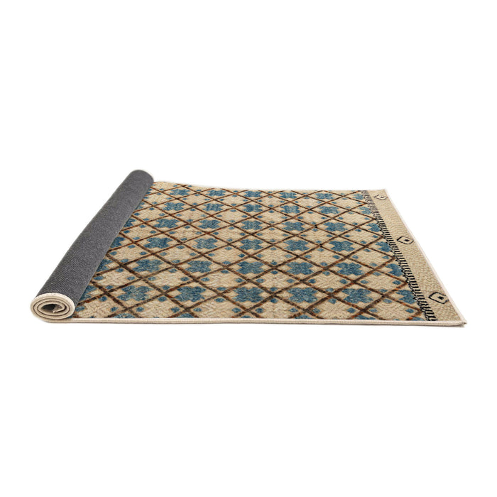 Sideview of Abstract Brown Modern Rug, abs4929