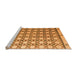 Sideview of Machine Washable Abstract Orange Modern Area Rugs, wshabs4929org