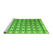 Sideview of Machine Washable Abstract Green Modern Area Rugs, wshabs4929grn