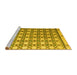 Sideview of Machine Washable Abstract Yellow Modern Rug, wshabs4929yw