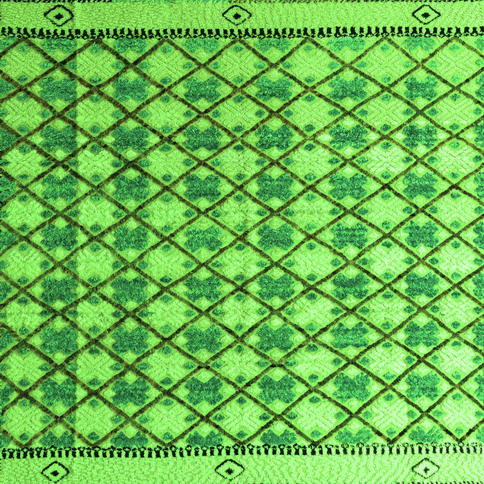 Square Machine Washable Abstract Green Modern Area Rugs, wshabs4929grn
