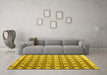 Machine Washable Abstract Yellow Modern Rug in a Living Room, wshabs4929yw