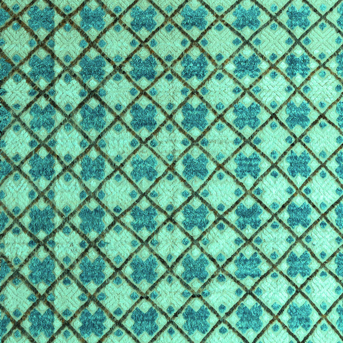 Machine Washable Abstract Turquoise Modern Area Rugs, wshabs4929turq