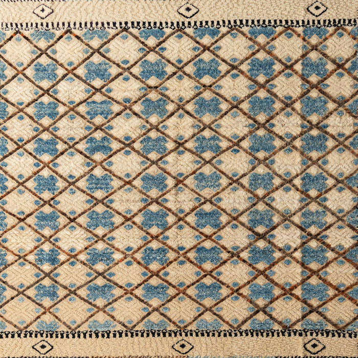 Square Machine Washable Abstract Brown Rug, wshabs4929