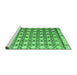 Sideview of Machine Washable Abstract Emerald Green Modern Area Rugs, wshabs4929emgrn