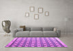 Machine Washable Abstract Purple Modern Area Rugs in a Living Room, wshabs4929pur