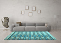 Machine Washable Abstract Light Blue Modern Rug, wshabs4929lblu