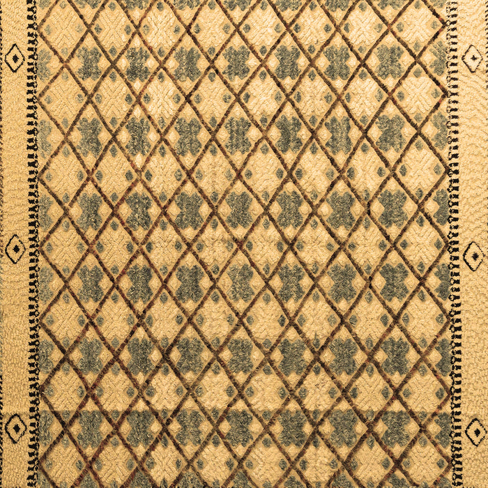 Square Abstract Brown Modern Rug, abs4929brn