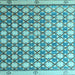 Square Machine Washable Abstract Light Blue Modern Rug, wshabs4929lblu