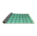 Sideview of Abstract Turquoise Modern Rug, abs4929turq