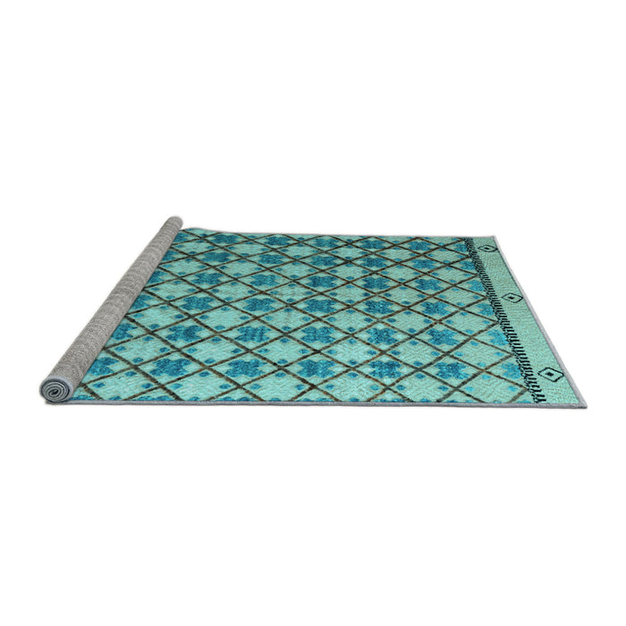 Sideview of Machine Washable Abstract Light Blue Modern Rug, wshabs4929lblu