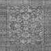 Square Machine Washable Oriental Gray Traditional Rug, wshabs492gry