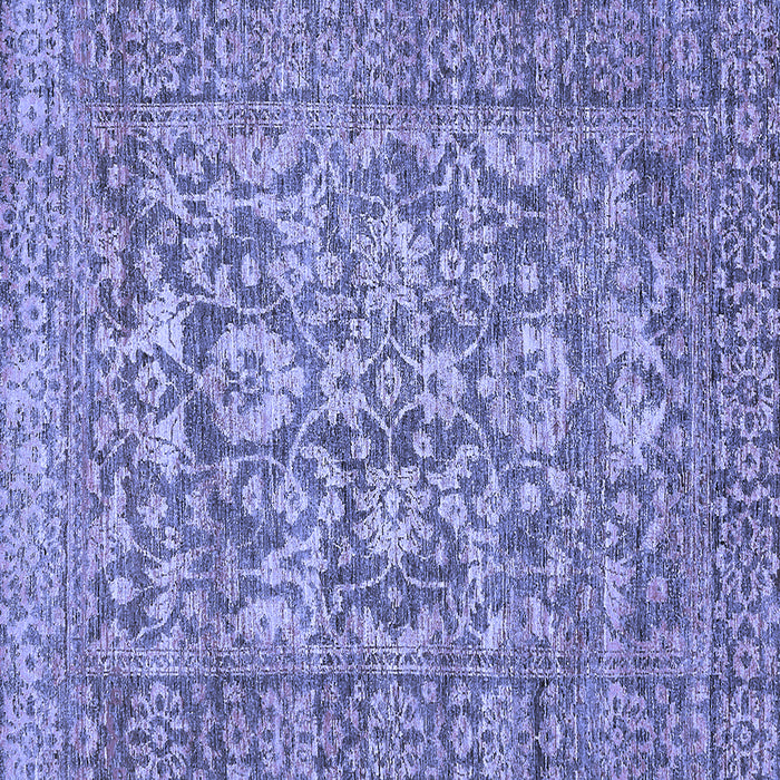 Square Machine Washable Oriental Blue Traditional Rug, wshabs492blu