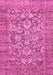 Machine Washable Oriental Pink Traditional Rug, wshabs492pnk