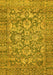 Oriental Yellow Traditional Rug, abs492yw