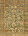 Machine Washable Abstract Gold Rug, wshabs492