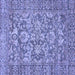 Square Oriental Blue Traditional Rug, abs492blu