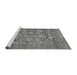 Sideview of Machine Washable Oriental Gray Traditional Rug, wshabs492gry